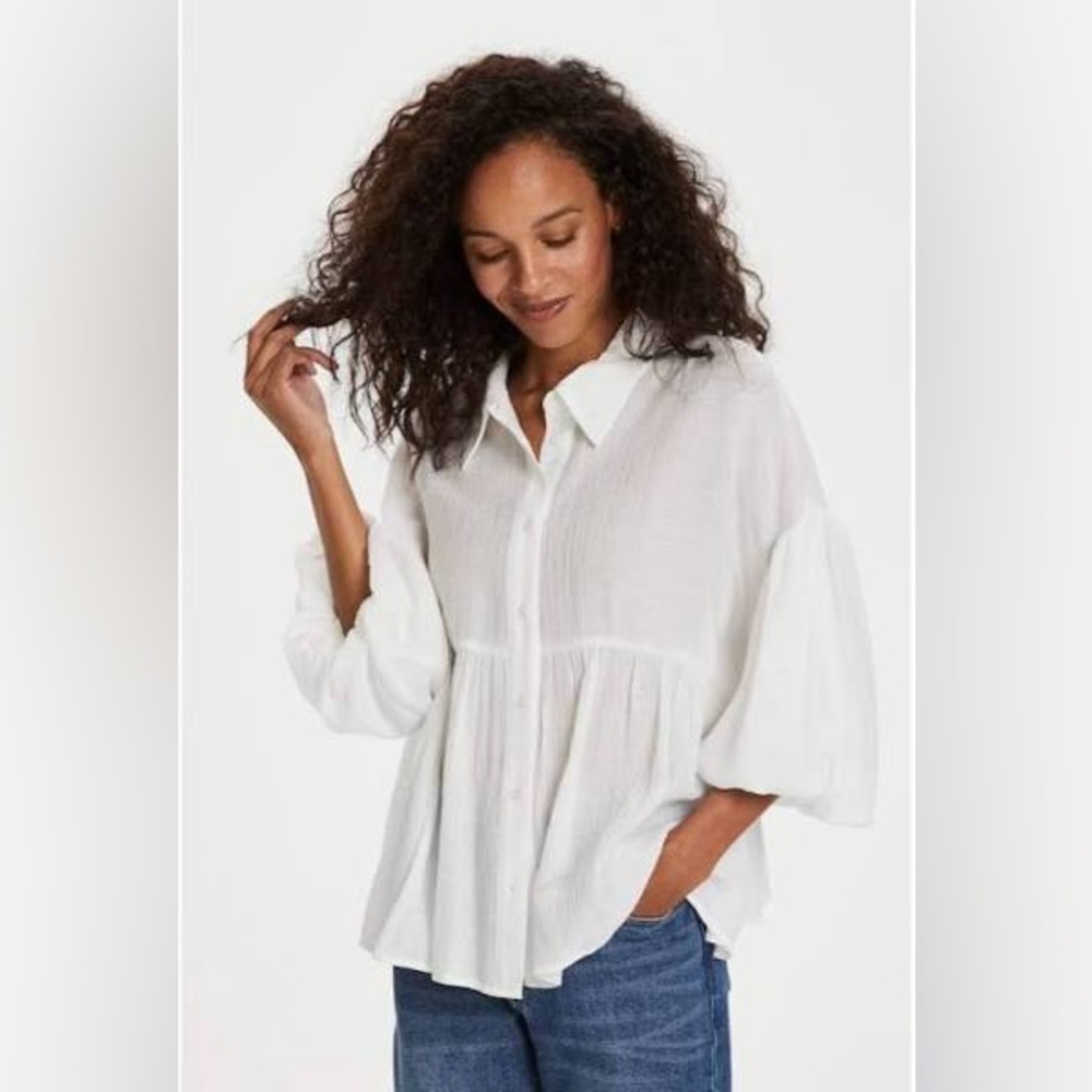 Zara - Voluminous Textured Blouse - Size: Small - NWOT